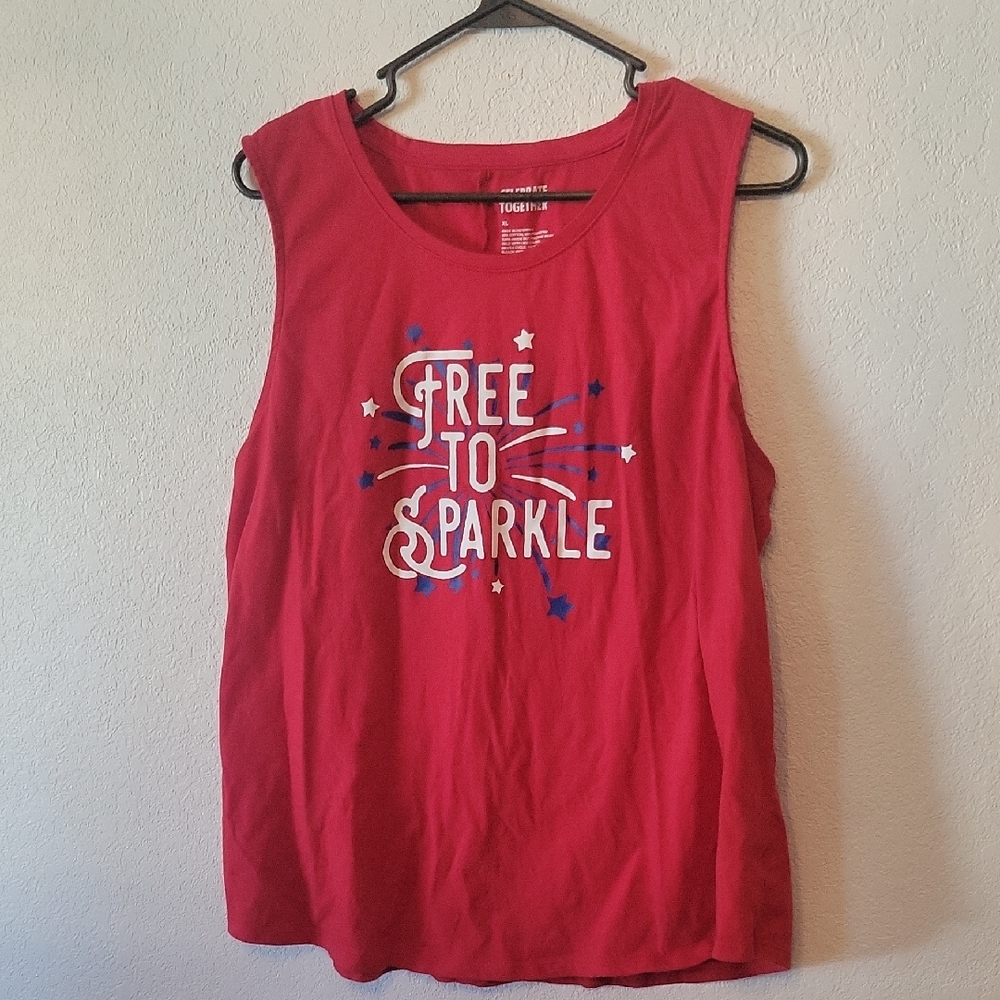 Red Graphic Tank Top